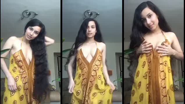 Desi NRI Lovely Mirabellaestella Showing Off on Balcony