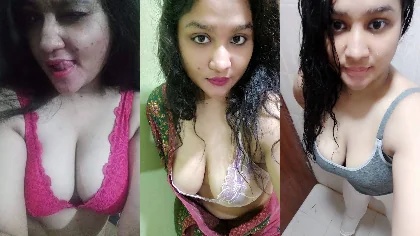 Horny Chubby Boobs Press Sexy Ass Striping Bathing Part-12