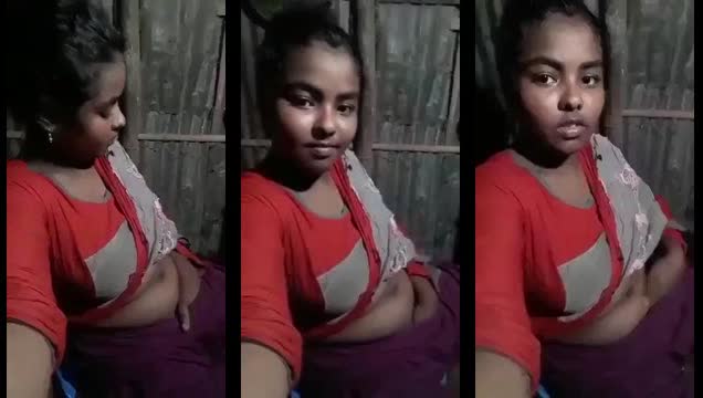 Desi Village Girl with Big Boobs Fingers her Wet Pussy on Balcony Part-3