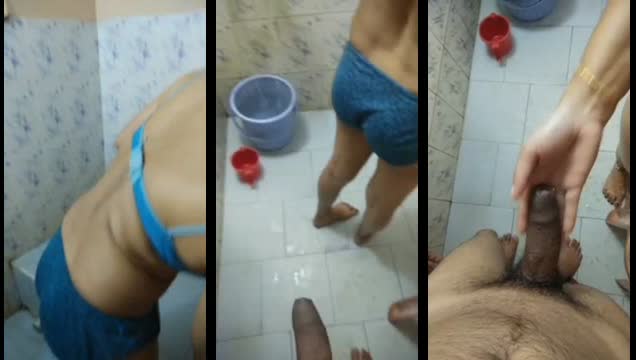 South Indian Beautiful College Wife Hot Boobs Bathroom Romance With Hubby During Study Break