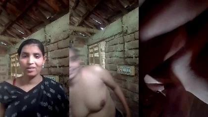 Desi Village Wife Show Boobs Bathing Fingering Pussy & Suck Dick