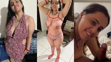 Beautiful Newly Married Chubby Wife Hot Big Boobs Make Sexy Ass Dogy Pose Giving Deep Throat Blowjob