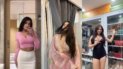 Most Famous Sister Sassy Poonam & Rachel Sharma Both Showing Hot Boobs Pussy Rubbing Striping