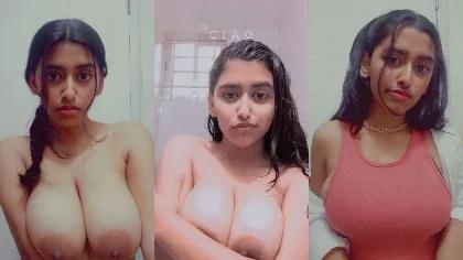 Beautiful Girl Nandan! Showing Big Boobs Press & Fingering Sexy Pink Pussy On Snapchat For Lover Dirty Talinking Part-4