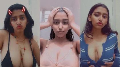 Beautiful Girl Nandan! Showing Big Boobs Press & Fingering Sexy Pink Pussy On Snapchat For Lover Dirty Talinking Part-6