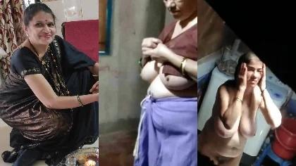 Beutiful Desi Mom Bathing Capturing Secretly (almost Caught)