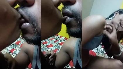 Tamil Bhabhi Hot Small Boobs Sucking Kissing Giving Blowjob Riding Fucking Hard In Dogy Style With Clear Talking With Moans Cum On Ass Part-2