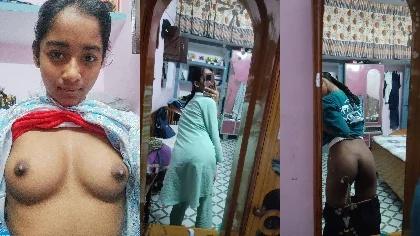 Horny Indian Slim Gf Pressing Boobs Rubbing Pussy Showing Asshole