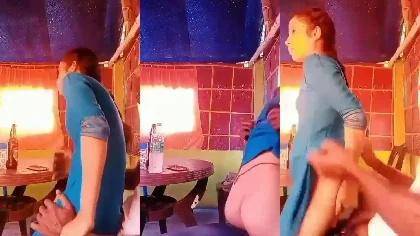Desi Lover After Drinking In Restaurent Give Blowjob Fuck Hard