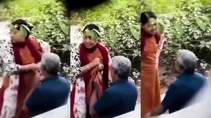 Desi Old Man Sucking Aunty’s Boobs In Park Secretly Captured🔥😍