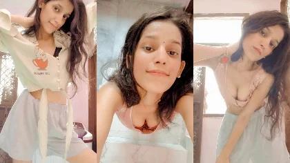 Beautiful Sexy Slim Babe Showing Hot Tits Sexy Hairy Pussy Full Nude Dancing