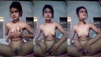 Desi Slim Girl Stripping And Fingering