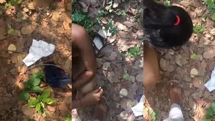 Cute Gf Full Nude Sucking Bf’s Dick Outdoor