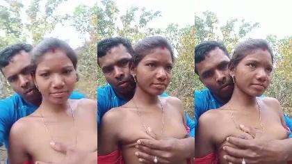 Desi Wife Affair Outdoor Boobs Press By Lover