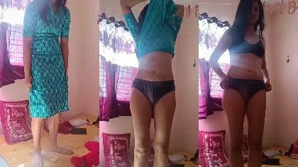 Desi Shy Gf Stripping Her Dress Front Her Bf